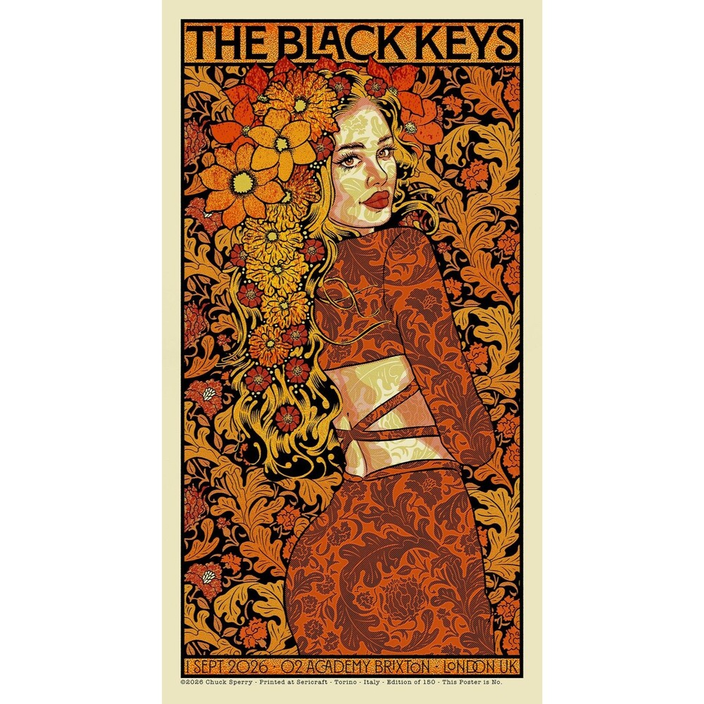The Black Keys CHUCK SPERRY London Poster Print O2 Academy Brixton September 1
